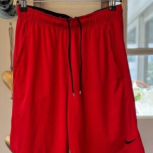 Nike Men's Red Medium Athletic Shorts dri-fit